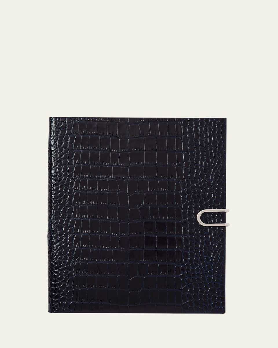 Portobello 2026 Weekly Vertical Agenda in Mara Croc-Embossed Leather
